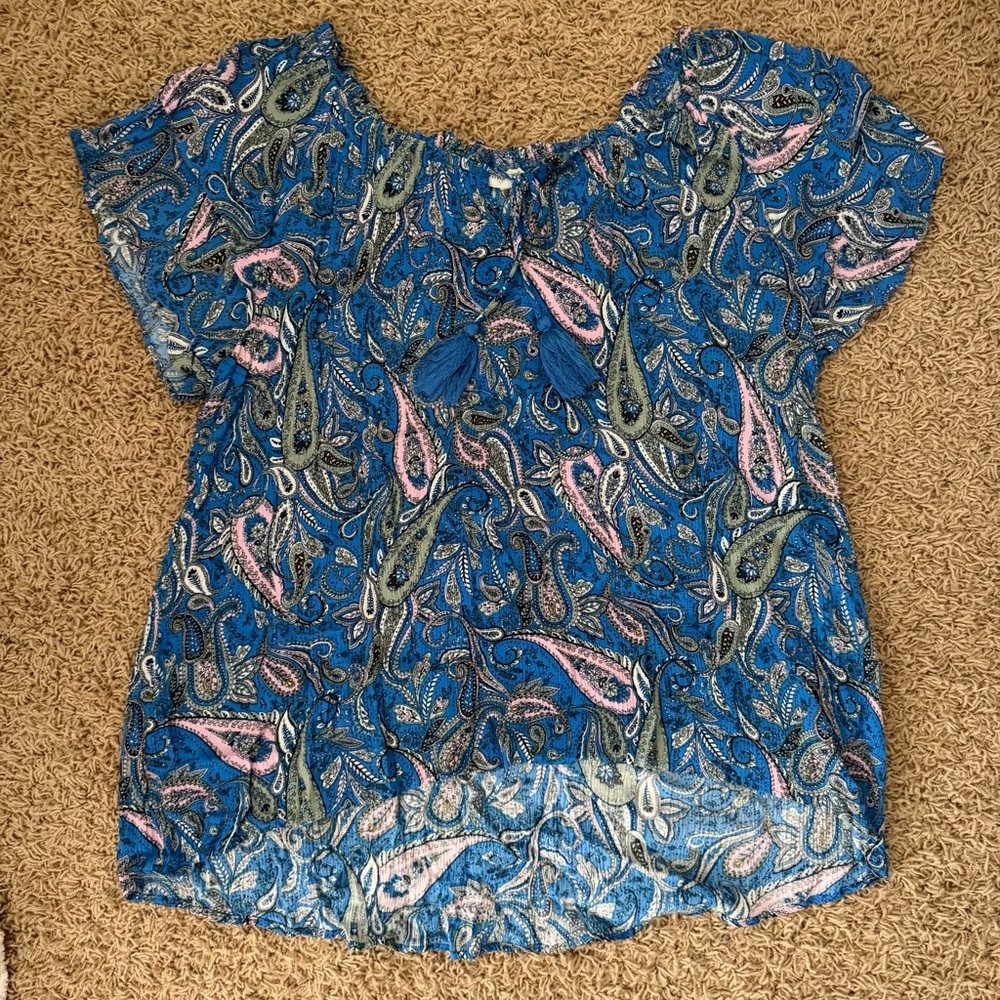 Avenue Beautiful 3x Paisly Tunic Top High Low